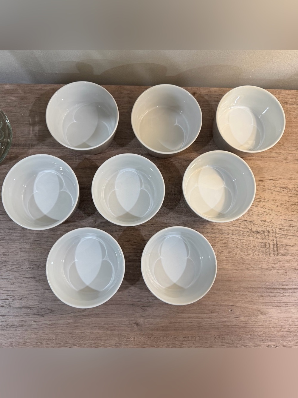 Blue Harbor White and Tan Ceramic Ramekins Set of 8 - Picture 2 of 3